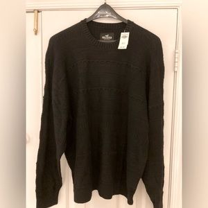 Mens XL black sweater from Hollister